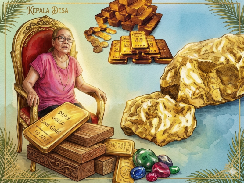 Ilustrasi : Kepala Desa (Kades) Kaputusan, Milka Dadana, terlibat main tambang mas ilegal