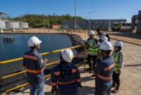 Proses pengolahan air di Water Purification Plant (WPP) yang menyuplai air bersih bagi warga Permukiman Baru Desa Kawasi.