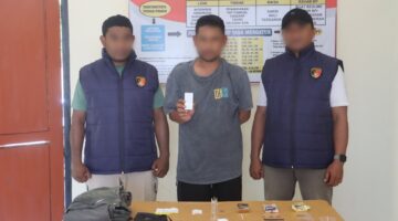 Satresnarkoba Polres Halsel Berhasil Amankan Terduga Pelaku Penyalahgunaan Narkotika Jenis Sintetis Beserta Barang bukti.